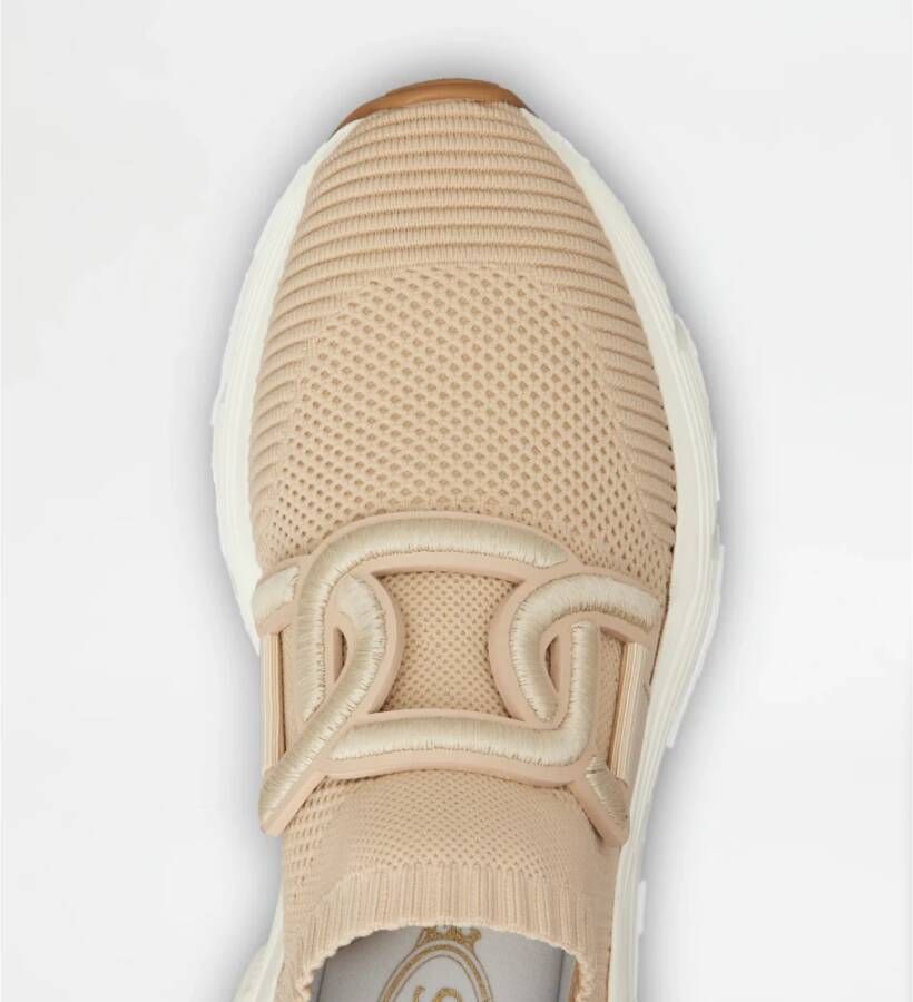 TOD'S Kate Slip-on Sneakers in Stof Beige Dames