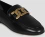 TOD'S Ketting Horsebit Leren Loafers Black Dames - Thumbnail 7