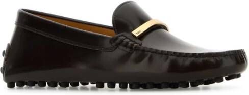 TOD'S Klassieke Bruin Leren Loafers Brown Dames