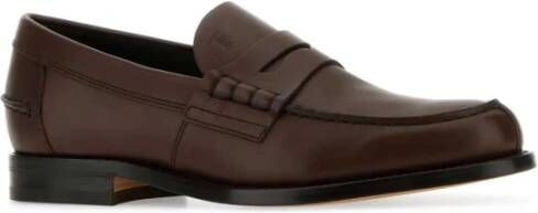 TOD'S Klassieke Bruin Leren Loafers Brown Heren