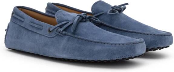 TOD'S Klassieke leren instappers Blue Heren