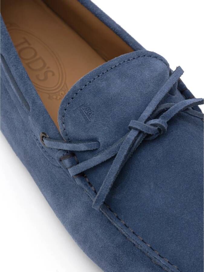 TOD'S Klassieke leren instappers Blue Heren