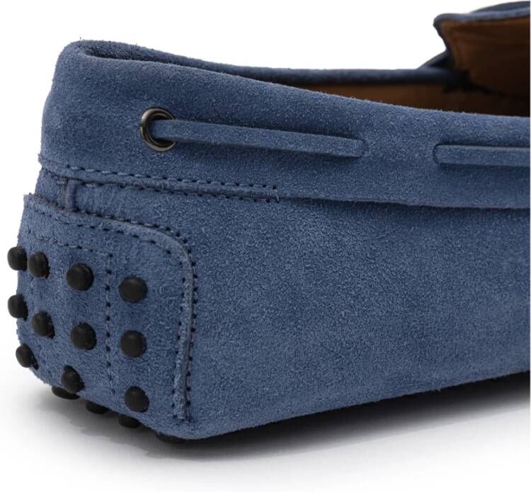 TOD'S Klassieke leren instappers Blue Heren