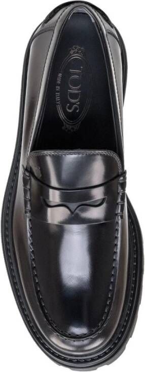 TOD'S Klassieke Leren Loafer Schoen Black Heren