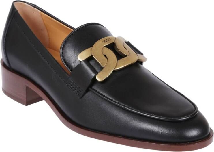 TOD'S Klassieke Leren Loafer Schoenen Black Dames