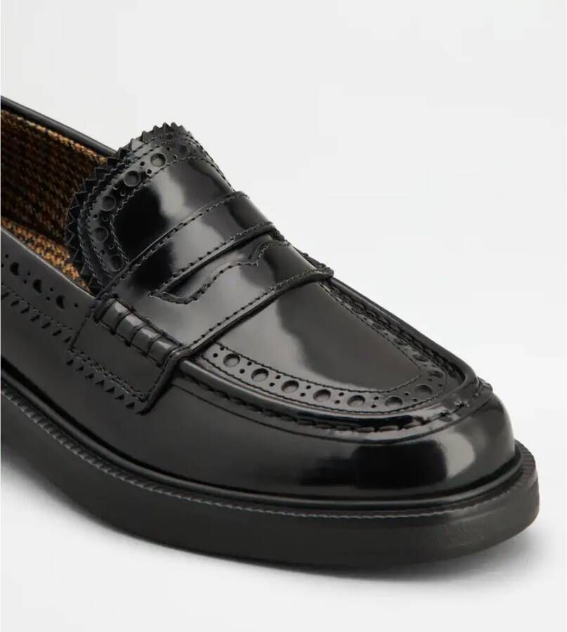 TOD'S Klassieke Leren Loafers Black Dames