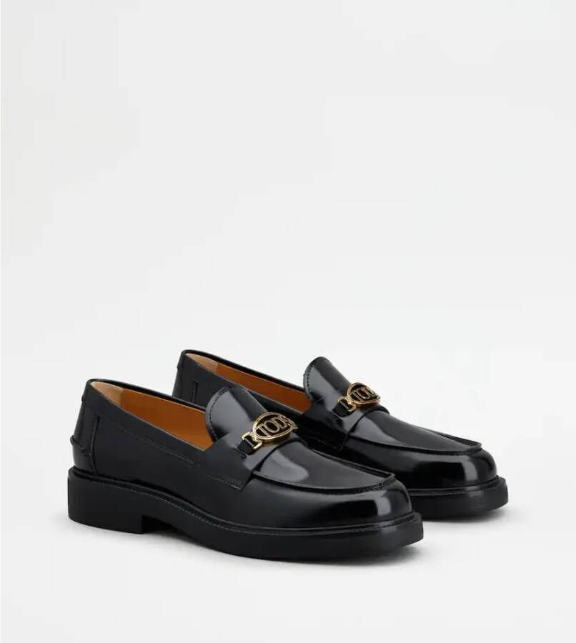 TOD'S Klassieke Leren Loafers Black Dames