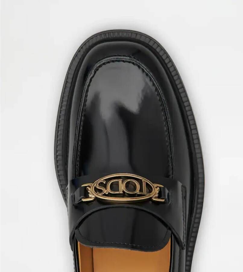 TOD'S Klassieke Leren Loafers Black Dames