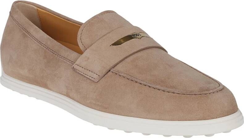 TOD'S Klassieke Leren Loafers Brown Dames