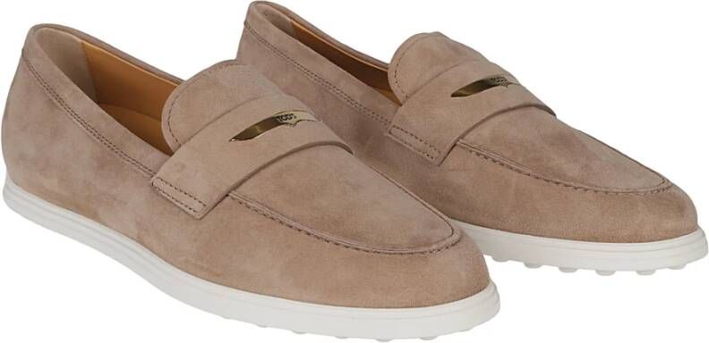 TOD'S Klassieke Leren Loafers Brown Dames