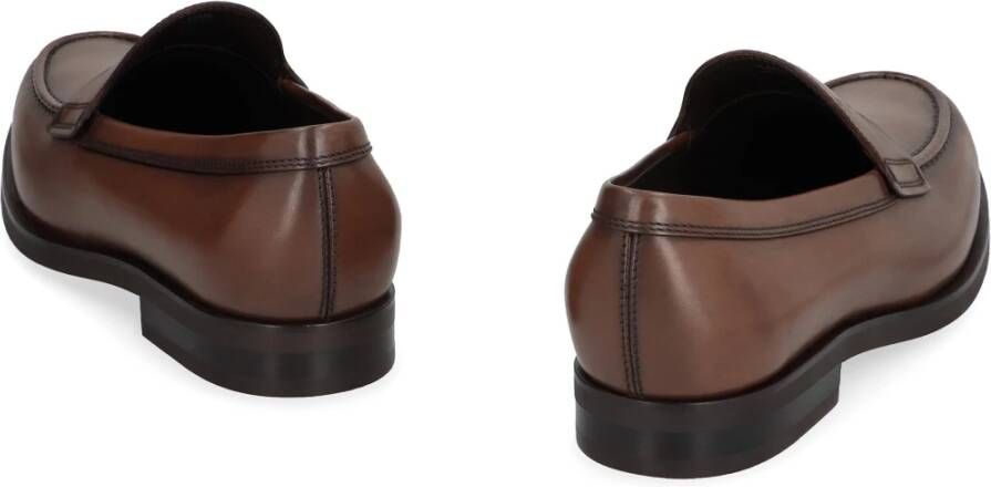 TOD'S Klassieke leren loafers Brown Heren