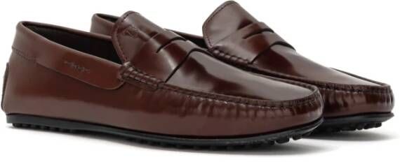 TOD'S Klassieke Leren Loafers Red Heren