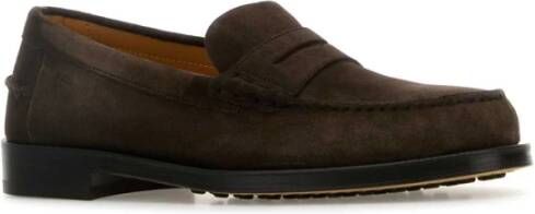 TOD'S Klassieke suède loafers in donkerbruin Brown Heren