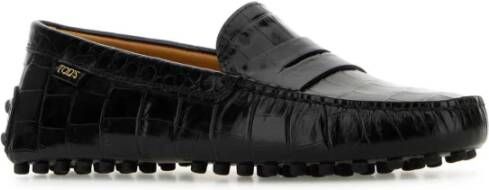 TOD'S Klassieke Zwarte Leren Loafers Black Dames