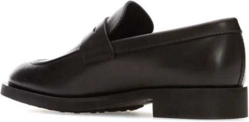 TOD'S Klassieke Zwarte Leren Loafers Black Heren