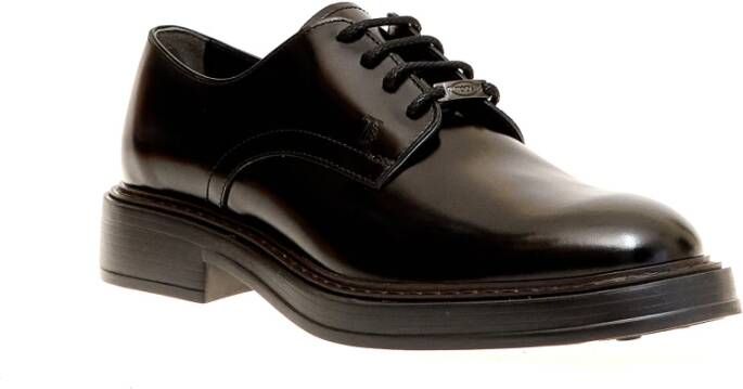 TOD'S Klassieke zwarte veterschoenen Black Heren