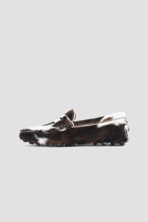 TOD'S Koe-effect leren loafers Multicolor Dames