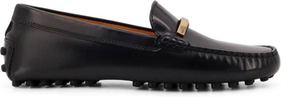 TOD'S Lakleren Loafer met Metalen Detail Black Dames