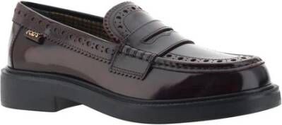 TOD'S Lakleren Loafers met Blokhak Brown Dames