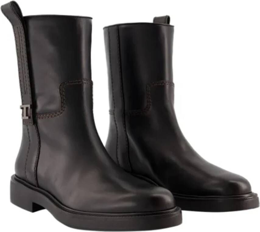 TOD'S Leather boots Black Dames