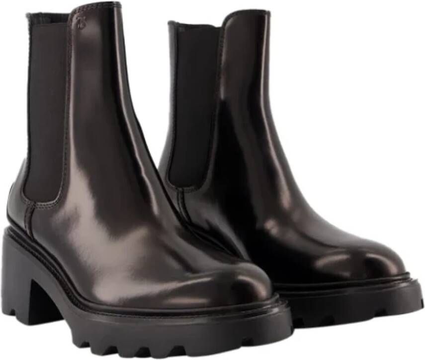 TOD'S Leather boots Black Dames