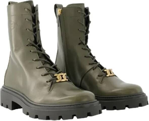 TOD'S Leather boots Green Dames