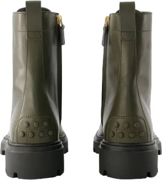 TOD'S Leather boots Green Dames