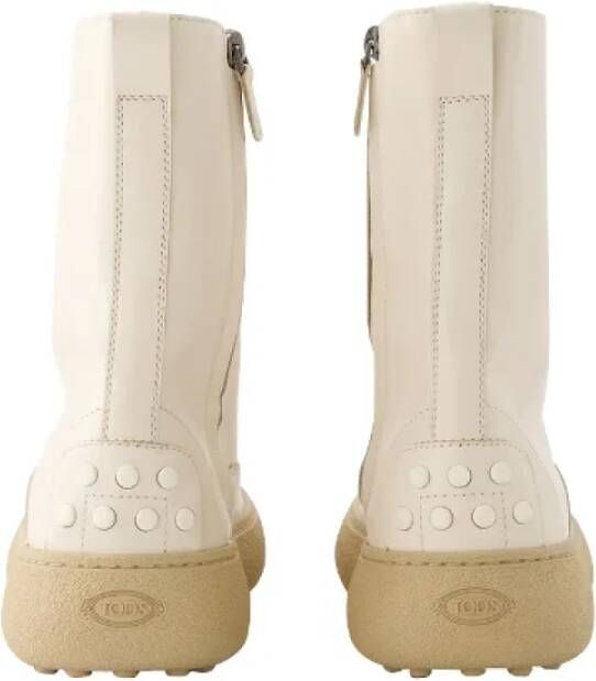 TOD'S Leather boots White Dames