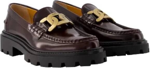 TOD'S Leather flats Black Dames