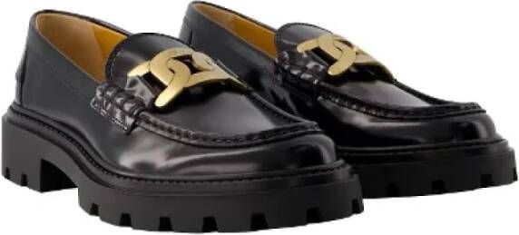 TOD'S Leather flats Black Dames