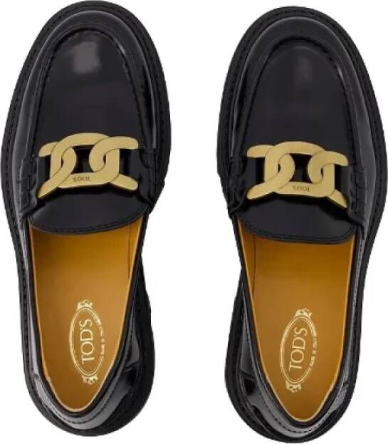 TOD'S Leather flats Black Dames