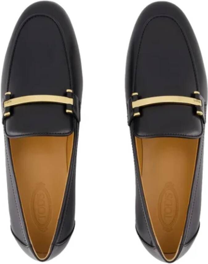 TOD'S Leather flats Black Dames