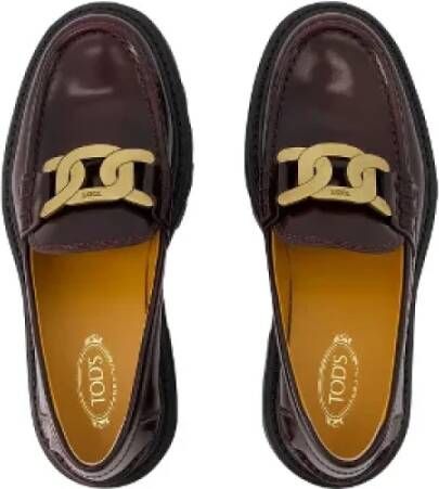 TOD'S Leather flats Brown Dames