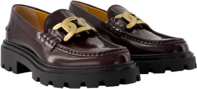 TOD'S Leather flats Brown Dames