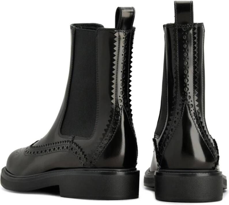 TOD'S Leren Enkellaars Black Dames