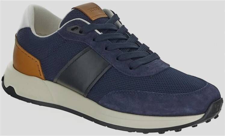 TOD'S Leren hardloopschoen Blue Heren