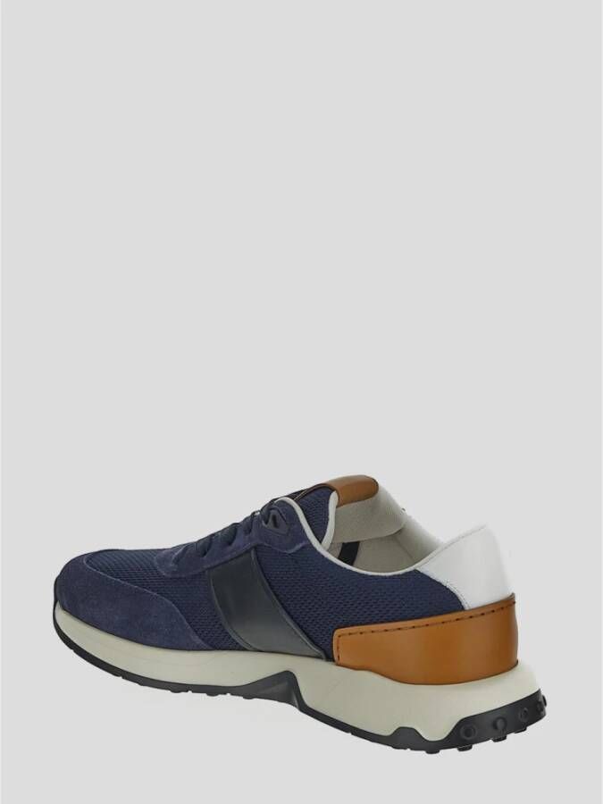 TOD'S Leren hardloopschoen Blue Heren