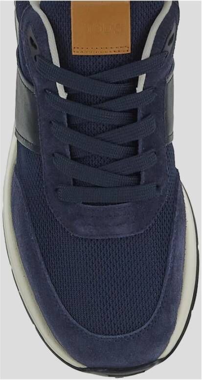 TOD'S Leren hardloopschoen Blue Heren