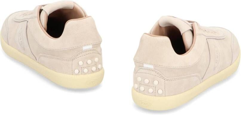 TOD'S Leren Lage Sneakers Beige Heren