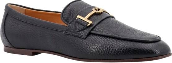 TOD'S Leren Loafer met T-Ring Detail Black Dames