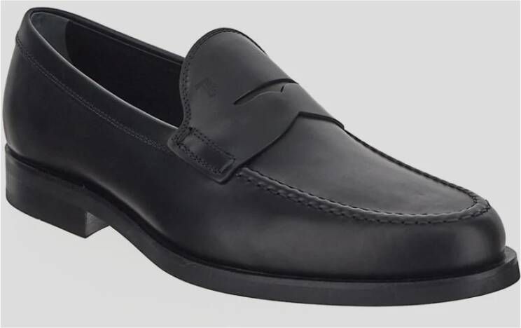 TOD'S Leren Loafer Schoen Black Heren