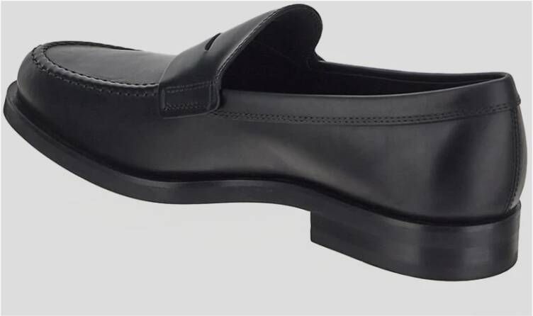 TOD'S Leren Loafer Schoen Black Heren