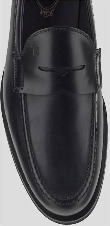 TOD'S Leren Loafer Schoen Black Heren