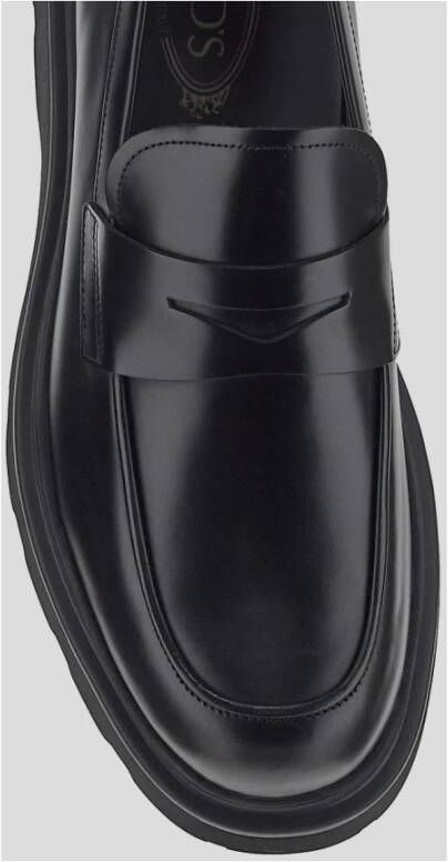 TOD'S Leren Loafer Schoen Black Heren