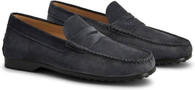 TOD'S Leren Loafer Schoen Blue Heren