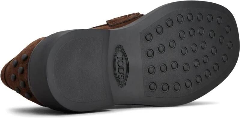 TOD'S Leren Loafer Schoen Brown Dames