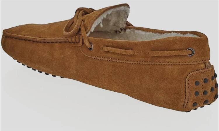 TOD'S Leren Loafer Schoen Brown Heren