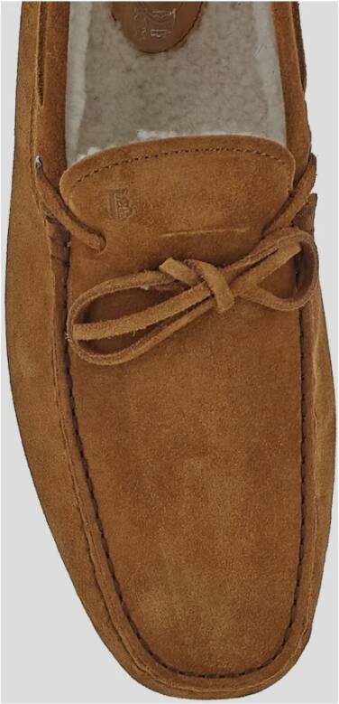 TOD'S Leren Loafer Schoen Brown Heren