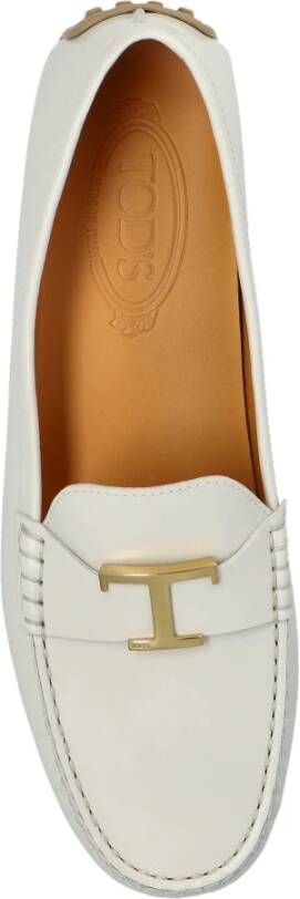 TOD'S Leren loafers Beige Dames