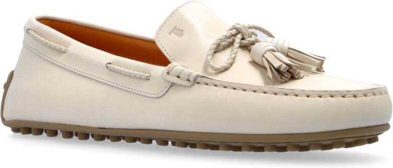 TOD'S Leren Loafers Beige Dames